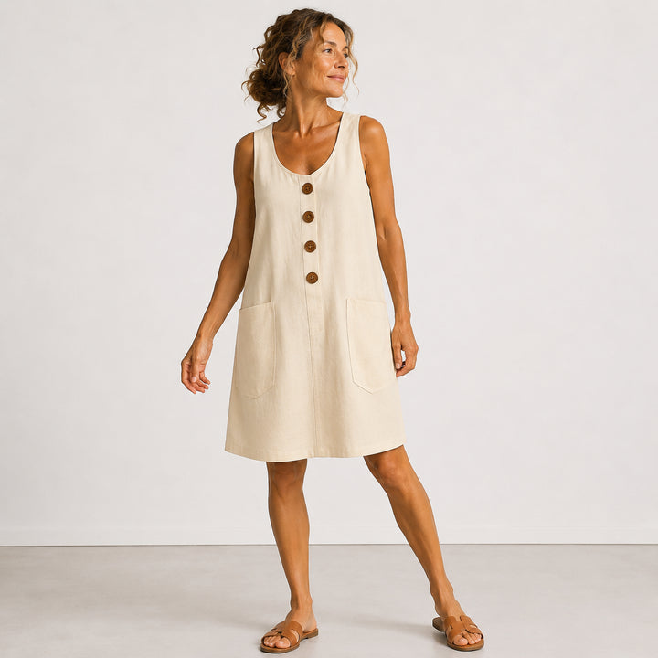 Maud cotton linen dress image 3
