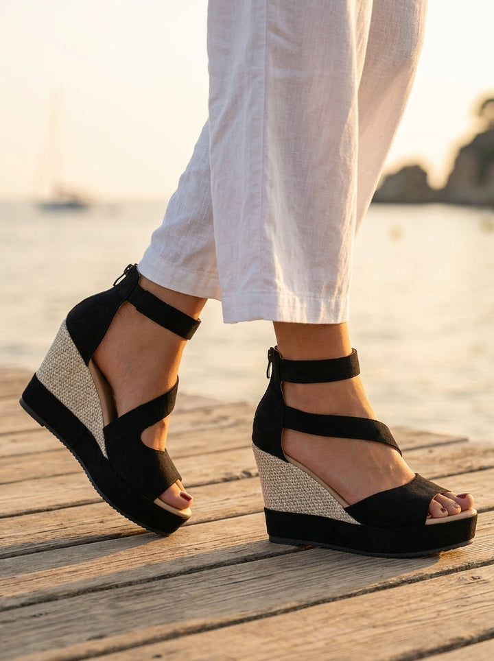 Monica | Espadrille Wedge Sandals - Image 1
