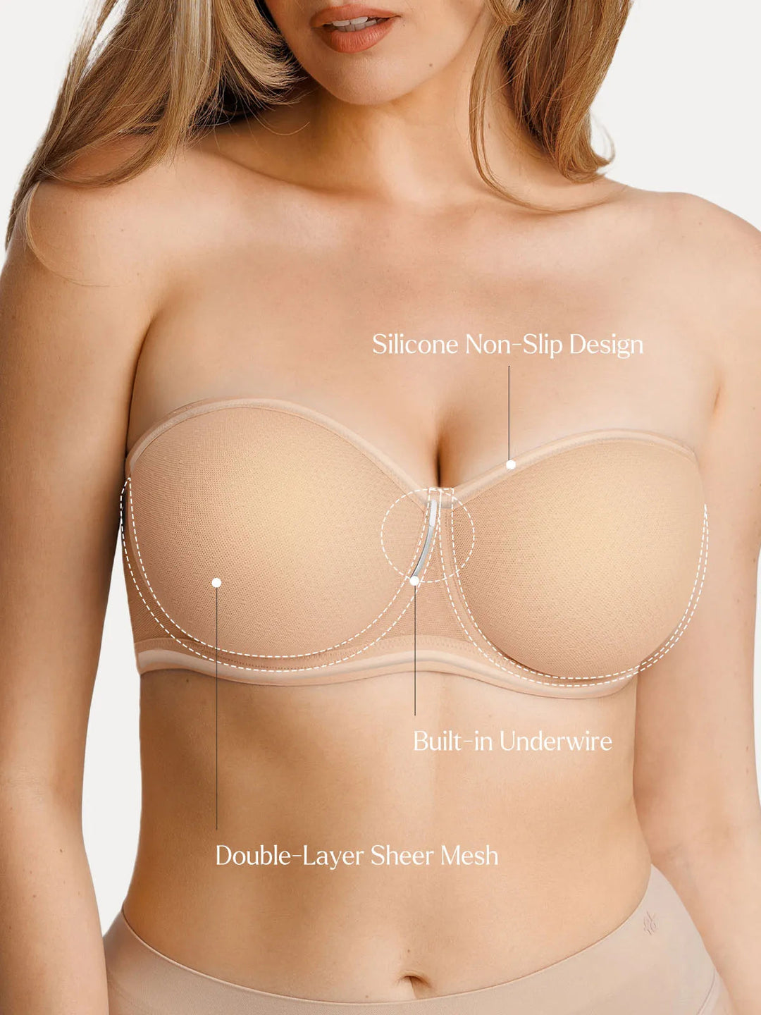 Nadia Strapless Minimizer Bra