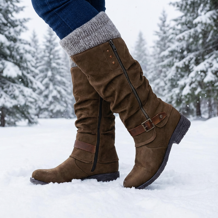 BONNIE | KNIT-CUFF BOOTS FOR WOMEN
