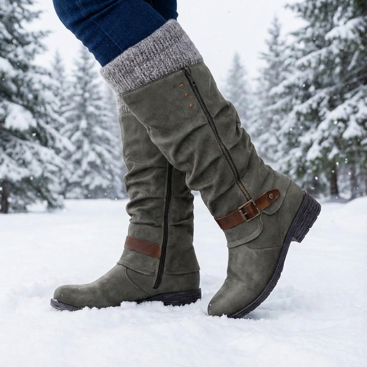BONNIE | KNIT-CUFF BOOTS FOR WOMEN