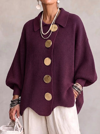 ISADORA | OVERSIZED COLLARED CARDIGAN