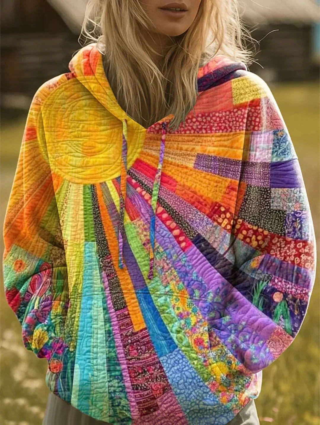 DAWNELLA | BOHEMIAN PATCHWORK HOODIE