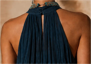 Paula Ombre Halter Maxi Dress - Side View