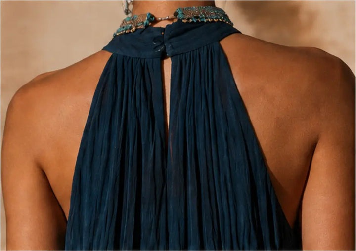 Paula Ombre Halter Maxi Dress - Side View