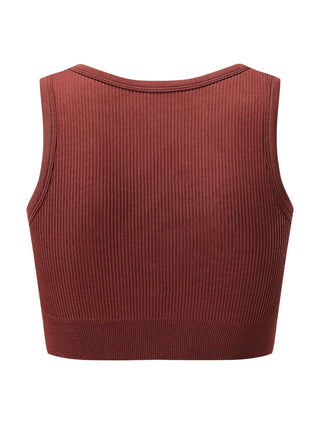 Remi Shape-Up Crop Top - Brown
