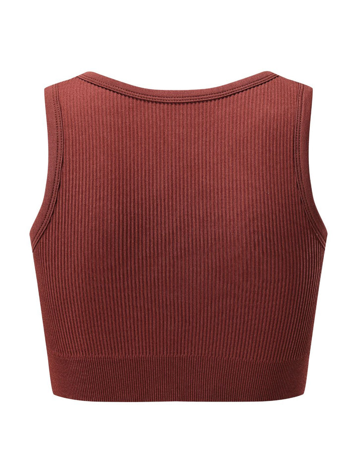 Remi Shape-Up Crop Top - Brown