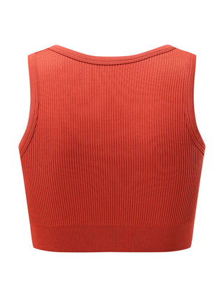 Remi Shape-Up Crop Top - Dark Orange