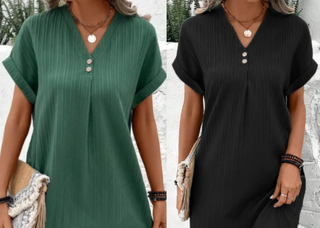 Vera | V-Neck Monochrome Dress