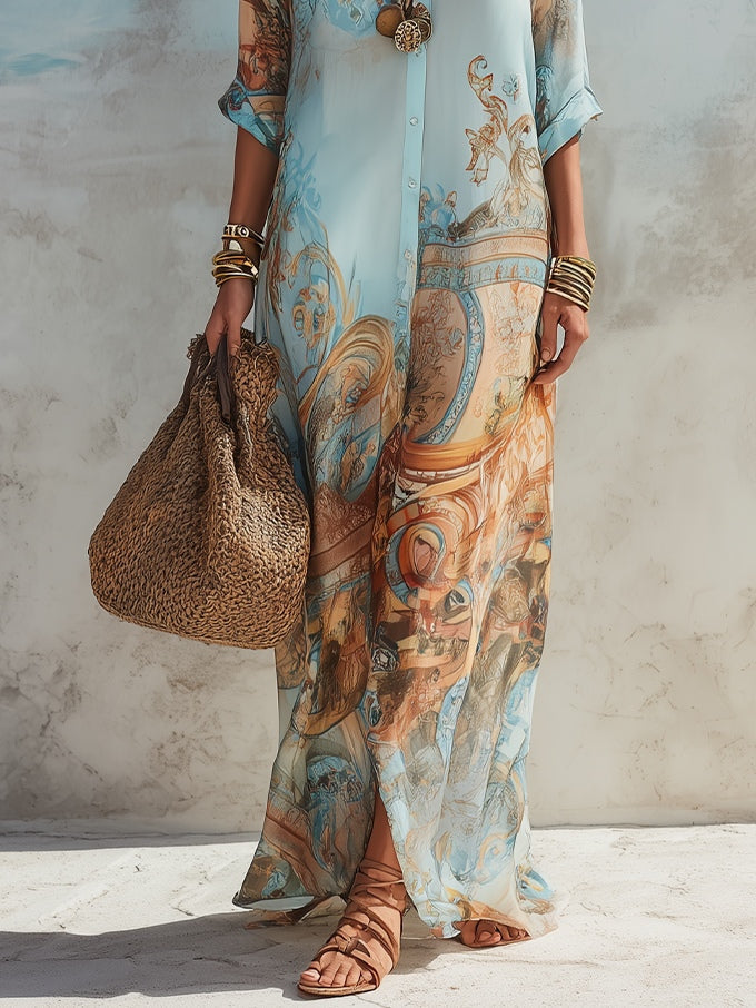Serena | Mediterranean Shirt Dress - Image 5