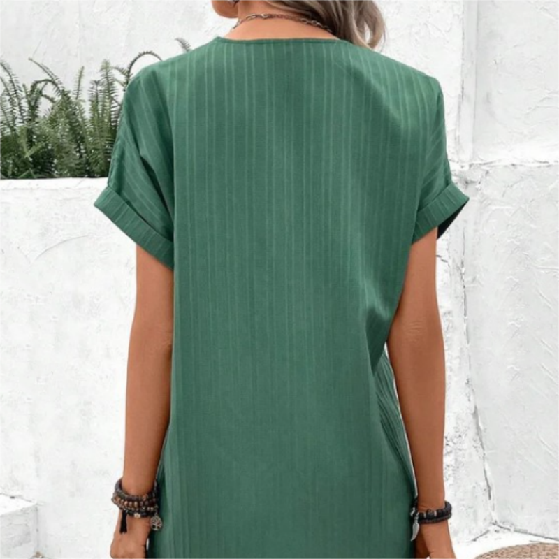 Vera | V-Neck Monochrome Dress