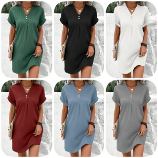 Vera | V-Neck Monochrome Dress