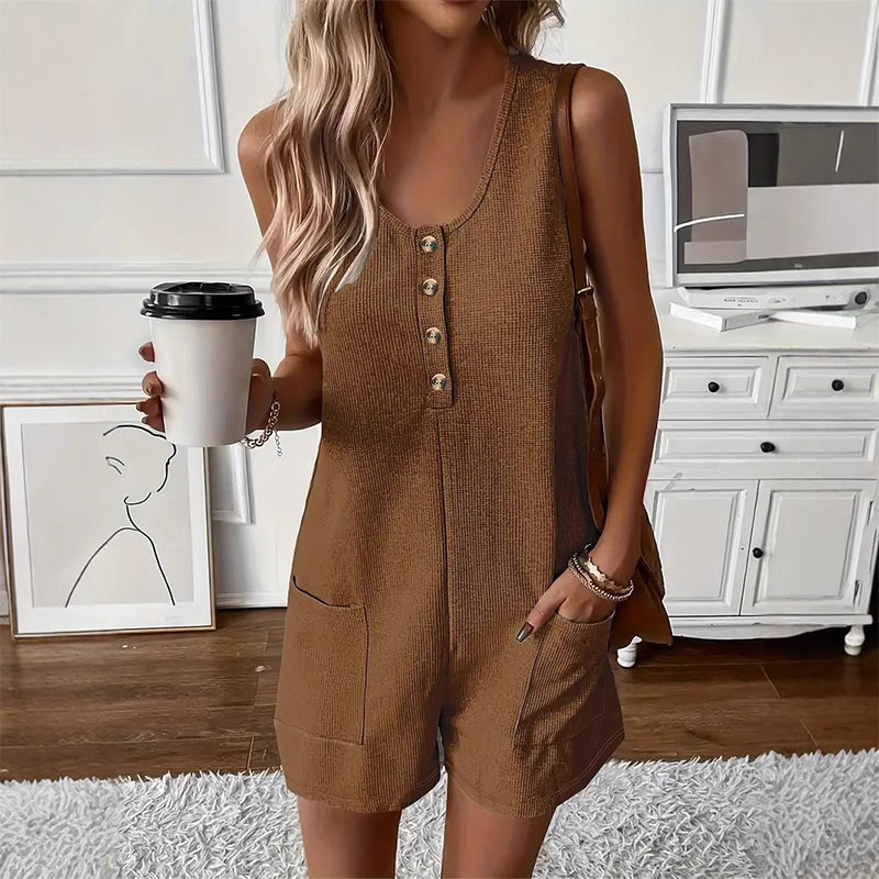 Sloane | Button-Front Romper