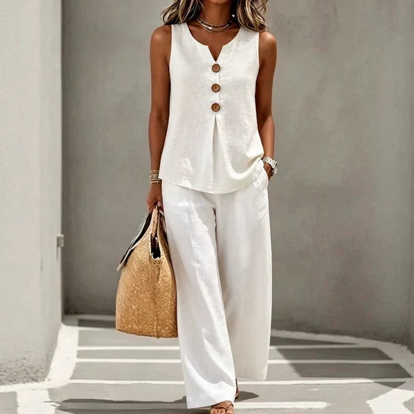 CREAM | TWO-PIECE WIDE FIT SET