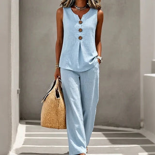 CREAM | TWO-PIECE WIDE FIT SET