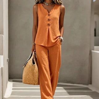 CREAM | TWO-PIECE WIDE FIT SET