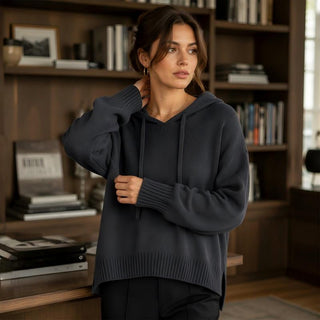 KITSIE | HOODED KNIT SWEATER
