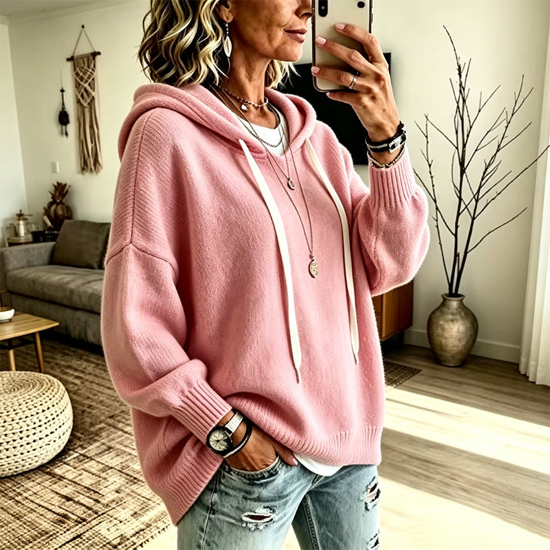 KITSIE | HOODED KNIT SWEATER