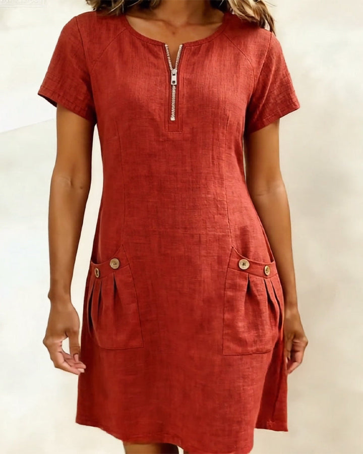 Lina | Everyday Elegance Dress - Red
