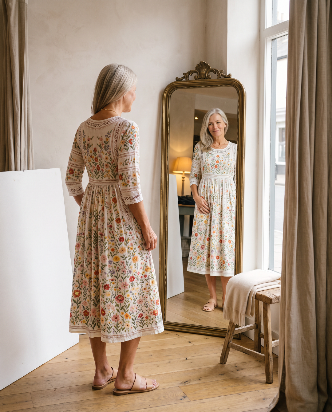WILDFLOWERS | LACE MIDI DRESS FOR WOMEN